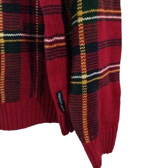 Vintage Chaps Ralph Lauren sweater checkard size medium - Picture 2 of 4